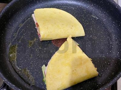 Daržovių tortilija su kalakutiena pusryčiams Žingsnis 7