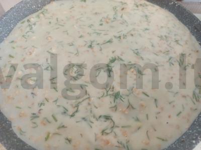 Blynai su keptu sezamu ir krapais Žingsnis 4