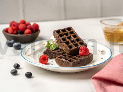 Šokoladiniai Belgijos vafliai pagrindine nuotrauka