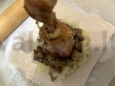 Vištienos blauzdelės tešloje Žingsnis 6