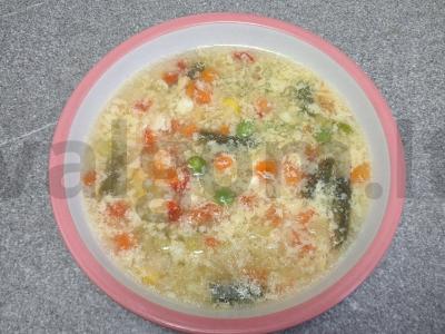 Daržovių, rizonių ir kiaušinio sriuba Žingsnis 5