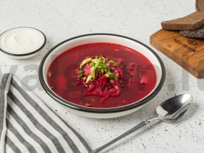 Šaltibarščiai su šviežiais pomidorais pagrindine nuotrauka