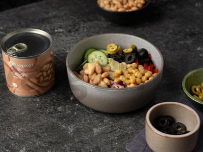 Viduržemio jūros salotas su pupelėmis Žingsnis 2