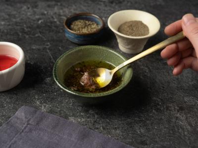 Viduržemio jūros salotas su pupelėmis Žingsnis 3