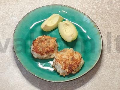 Švelnios žuvies kotletai su ryžiais pagrindine nuotrauka