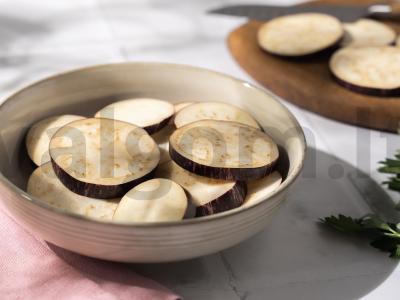 Baklažanų užkandis su sūriu Žingsnis 1