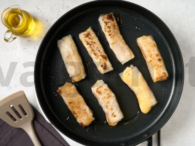 Vaisių spring-rolai su bananais Žingsnis 3