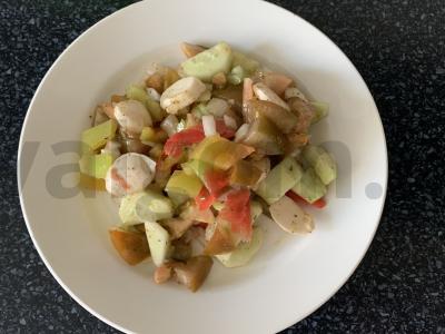 Salotos su pomidorais, mocarela ir imbieru Žingsnis 5