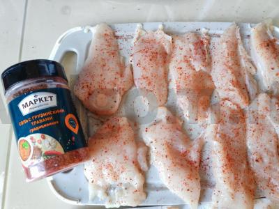 Sumuštinis su vištienos filė pusryčiams Žingsnis 2