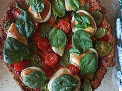 Keto pica iš migdolų miltų su špinatais Žingsnis 6