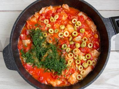 Žuvies troškinys su alyvuogėmis Žingsnis 6