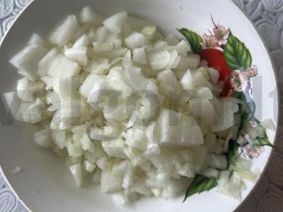 Kepta bulvė su grybais ir mėsa Žingsnis 3