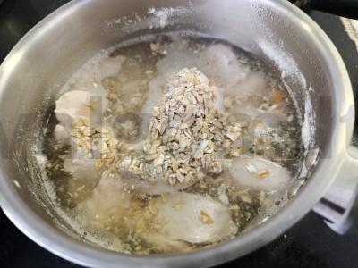 Vištienos piurė su avižiniais dribsniais ir acidofiliu Žingsnis 4