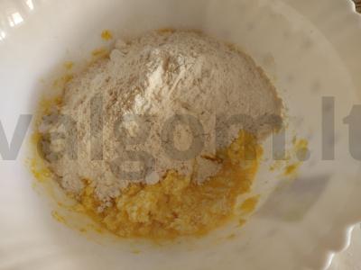 Švelnūs sausainiai „Kokosiniai“ Žingsnis 3