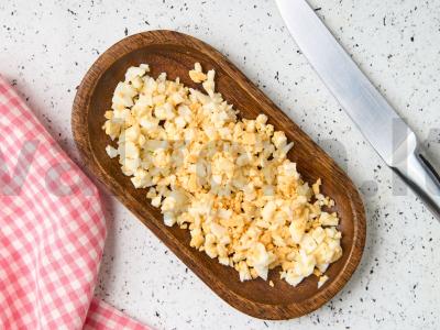 Jūros kopūstų salotos su kiaušiniu Žingsnis 1