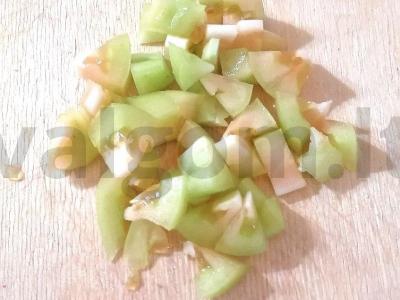 Aštrus užkandis iš žalių pomidorų ir čili pipirų Žingsnis 1