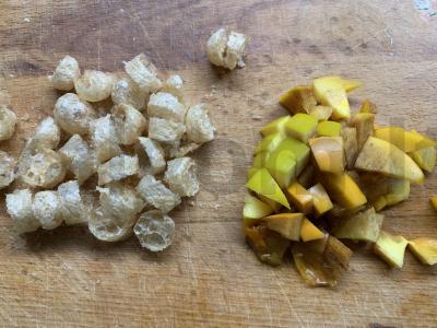 Vaisių salotos su grikių lazdelėmis, avokadu ir jogurtu Žingsnis 3