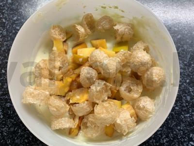 Vaisių salotos su grikių lazdelėmis, avokadu ir jogurtu Žingsnis 4