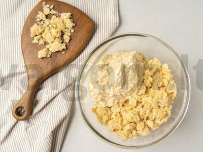 Tortas „Dievų maistas“ su kondensuotu pienu Žingsnis 7