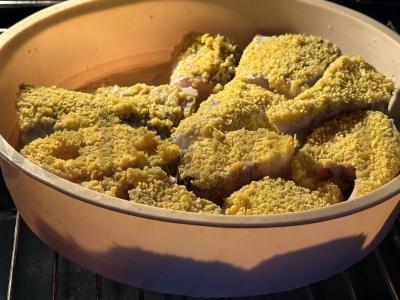 Keptas menkė orkaitėje tempura tešloje Žingsnis 5