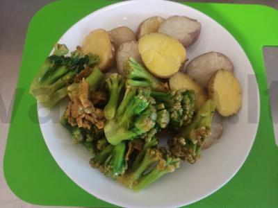 Jauni bulvės su žiediniu kopūstu Žingsnis 7