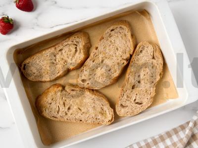 Brusketa su kepta braške ir rikota Žingsnis 2