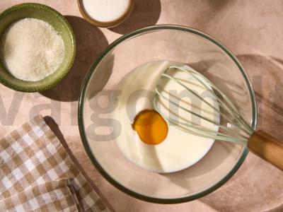 Rulonai su bananais ir šokoladiniu kremu Žingsnis 1