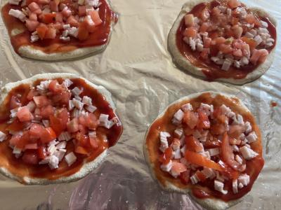 Mokyklinė pica su kumpiu Žingsnis 7