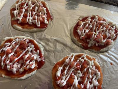 Mokyklinė pica su kumpiu Žingsnis 8