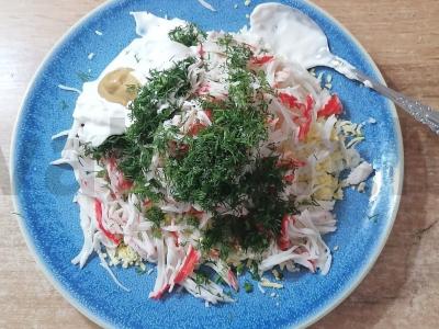 Užkandis iš lavašo su krabų lazdelėmis Žingsnis 4