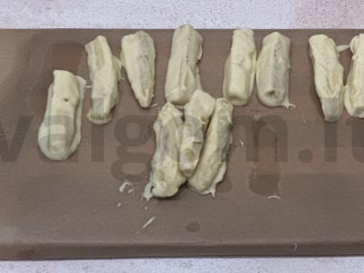 Šokoladu aptepti bananai Žingsnis 5