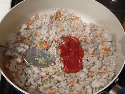 Ryžiai su mėsos faršu ir daržovėmis vakarienei Žingsnis 7