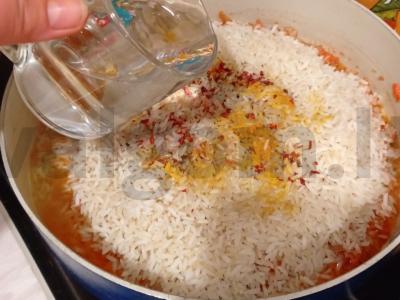 Ryžiai su mėsos faršu ir daržovėmis vakarienei Žingsnis 11