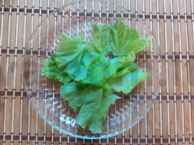 Žalias salotas su stripsais Žingsnis 2