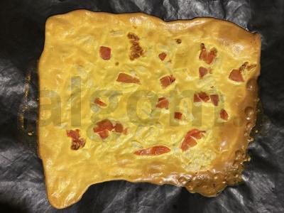 Kiaušinių ritinys su sūriu ir pomidoru Žingsnis 12