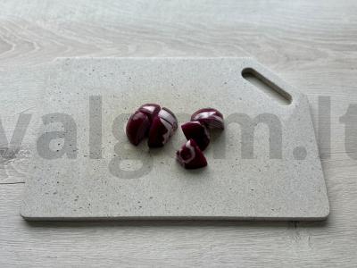 Kalakutienos šašlykai su cukinija ir raudonuoju svogūnu Žingsnis 2