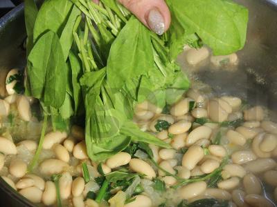 Itališka pupelė su špinatais ir citrina Žingsnis 4