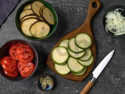 Ratatouille su brie sūriu Žingsnis 1