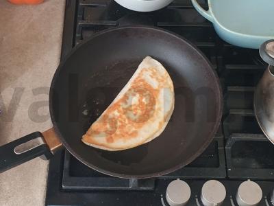 Tortilija su kumpiu, sūriu ir sviestu Žingsnis 4