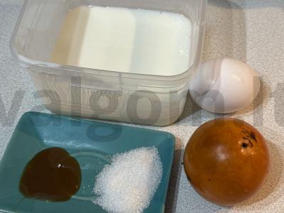 Blynai su karamele ir persimonu Žingsnis 1