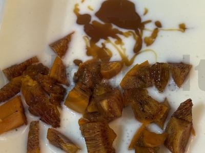 Blynai su karamele ir persimonu Žingsnis 5