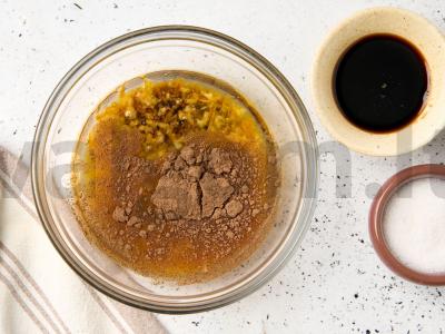 Kepta kiaulienos kaklas su mandarinų marinatų Žingsnis 3