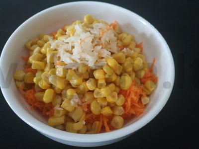 Morkų ir kukurūzų salotas su česnaku Žingsnis 2