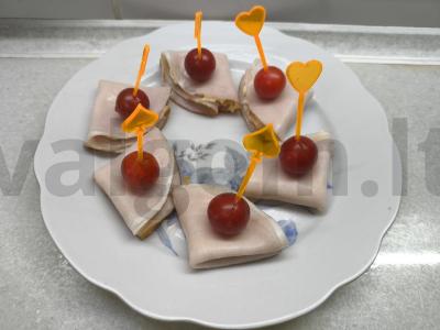 Karpadų kanapė su vyšniniais pomidorais Žingsnis 6