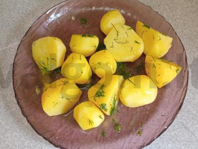 Kvapnus bulvės su silke Žingsnis 6