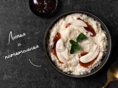 Vanilinė ryžių košė pagrindine nuotrauka