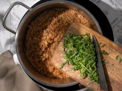 Žalioji košė su pesto ir džiovintais pomidorais Žingsnis 2