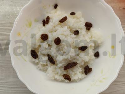 Kutiya su razinom ir medumi Žingsnis 4