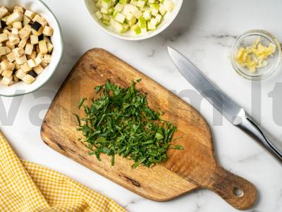 Lęšių blynai su daržovių padažu ir sėklomis Žingsnis 5