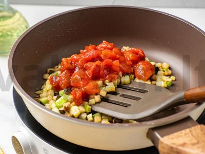 Lęšių blynai su daržovių padažu ir sėklomis Žingsnis 6